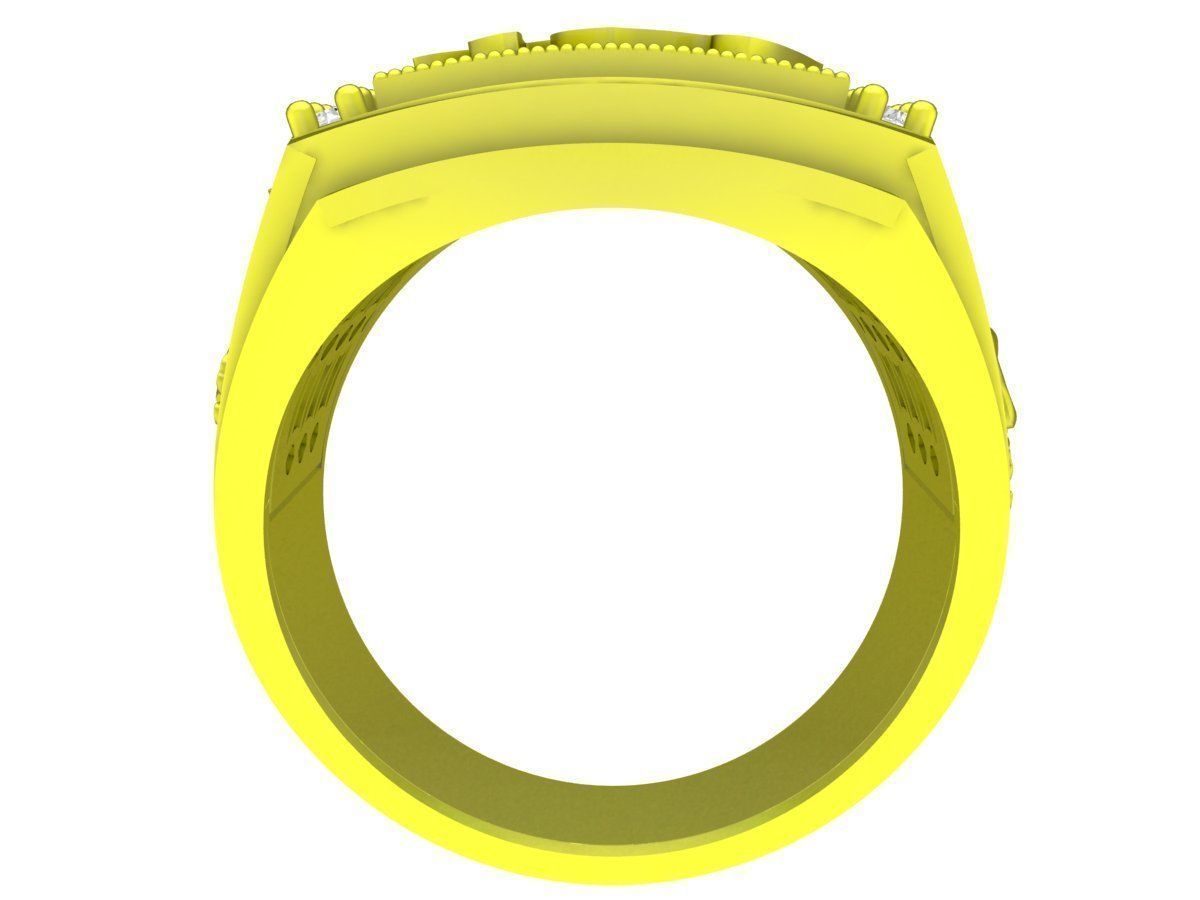 A4729 Chinese Letter Happy Dragon Men Ring 3D Model 3D print model_4