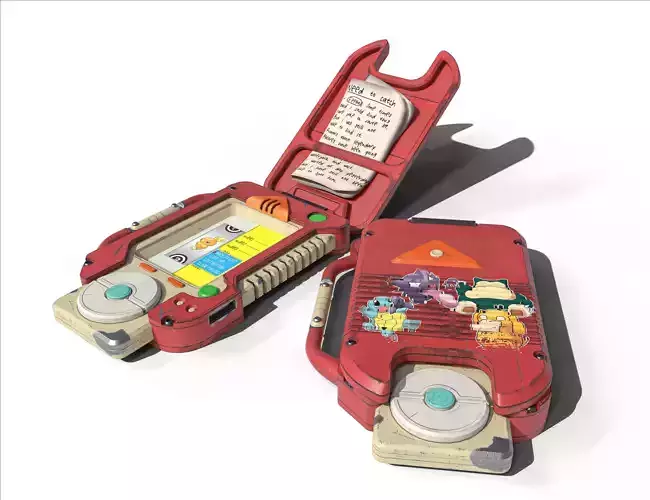 Pokemon pokedex Low-poly 3D model