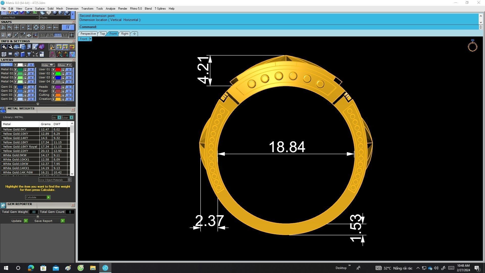 A4725 Compass Signet Ring 3D Model 3D print model_6