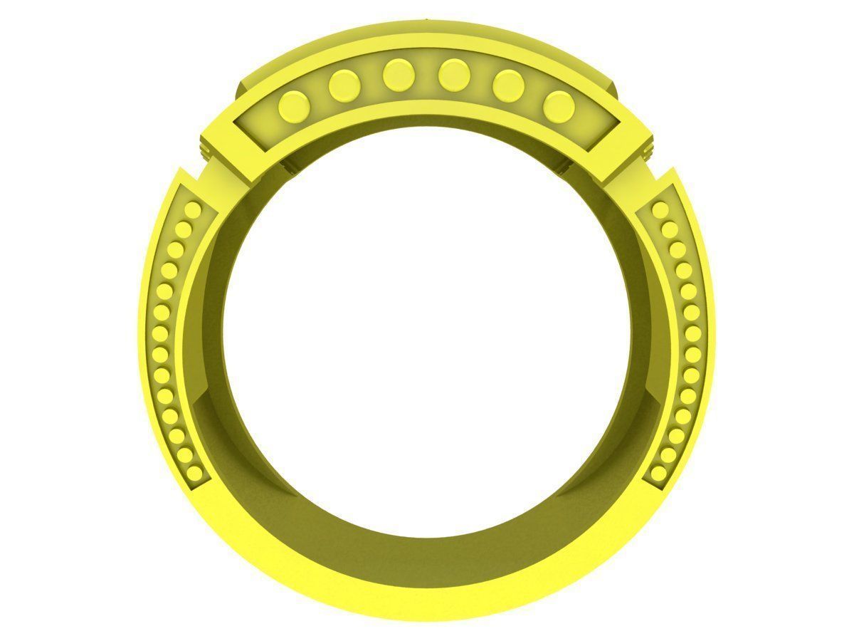 A4725 Compass Signet Ring 3D Model 3D print model_3