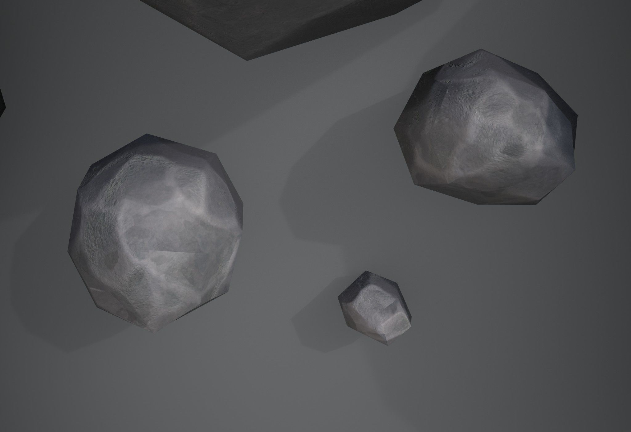 Six stylized rocks Low-poly 3D model_8