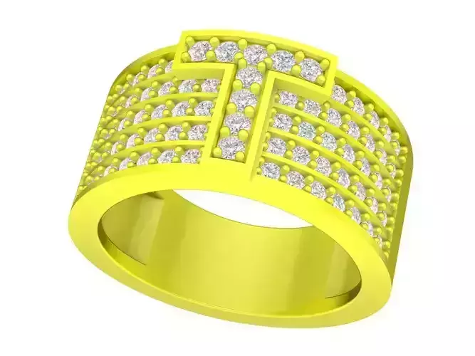 A4720 Diamond T Letter Ring 
