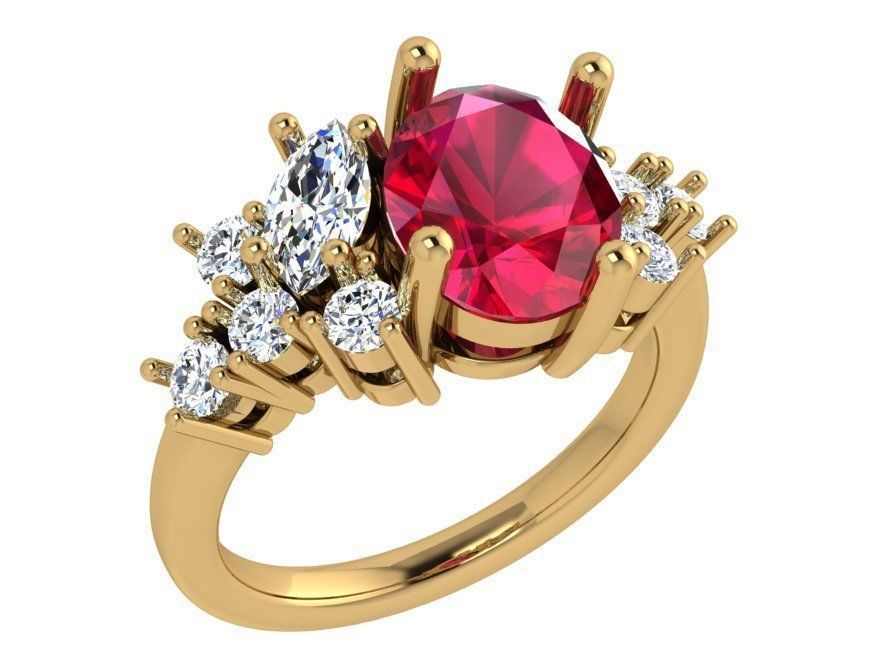 Basket Setting Ring 3870 3D print model_1