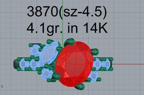 Basket Setting Ring 3870 3D print model_4