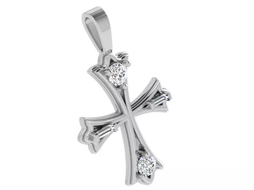 Cross Pendant 3871 3D print model_0