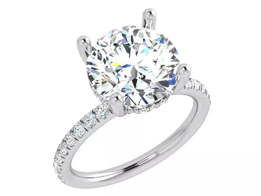 Round Diamond Ring 3873 3D print model