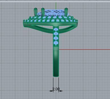 Pear Double Halo Ring 3875 3D print model_6