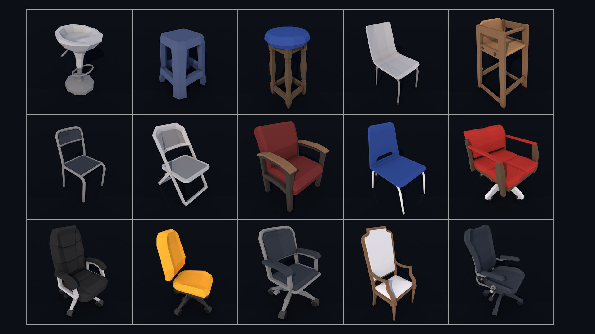 Low Poly City Mega Pack 2 Collection Low-poly 3D model_30