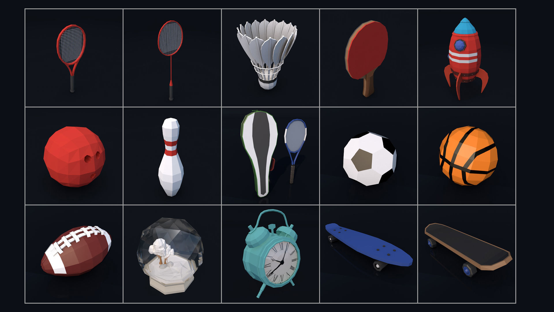 Low Poly City Mega Pack 2 Collection Low-poly 3D model_41