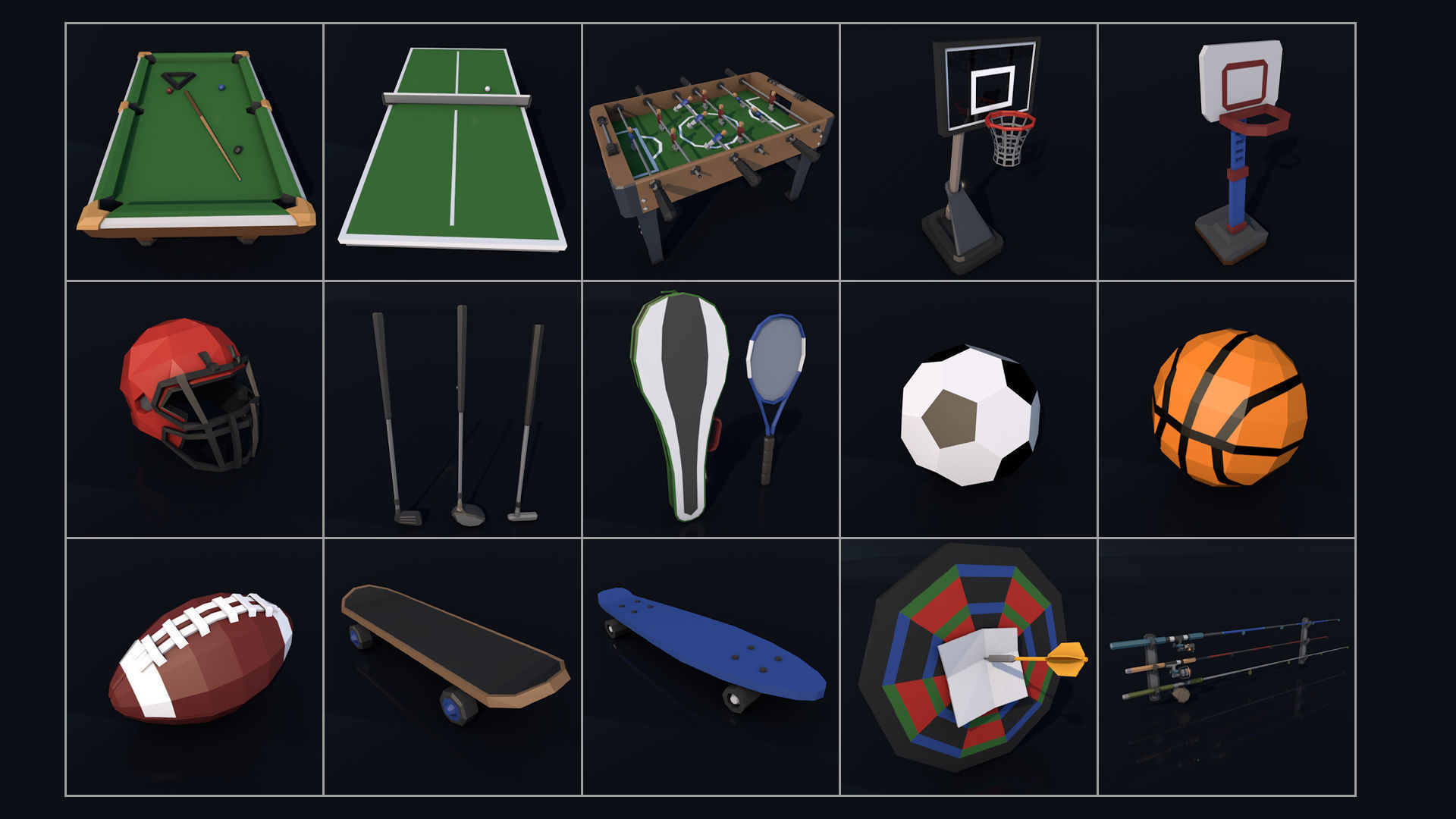 Low Poly City Mega Pack 2 Collection Low-poly 3D model_62