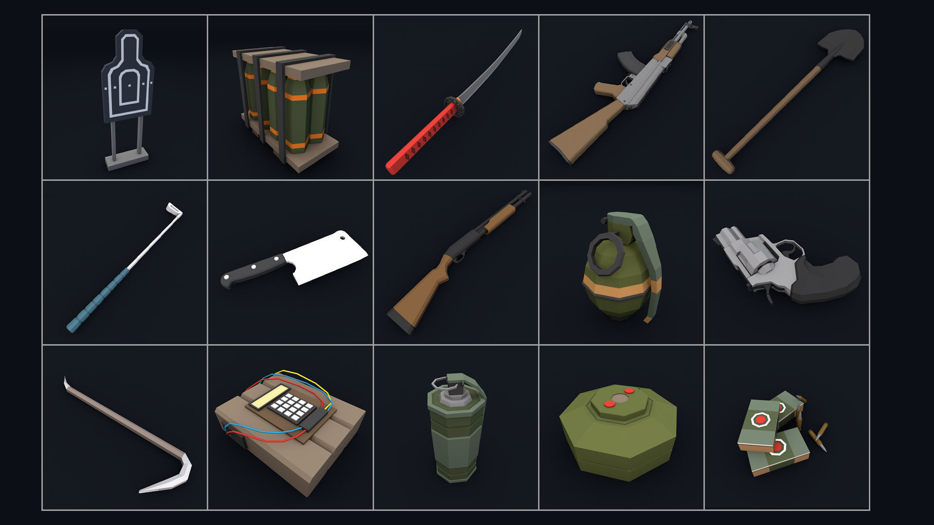 Low Poly City Mega Pack 2 Collection Low-poly 3D model_33