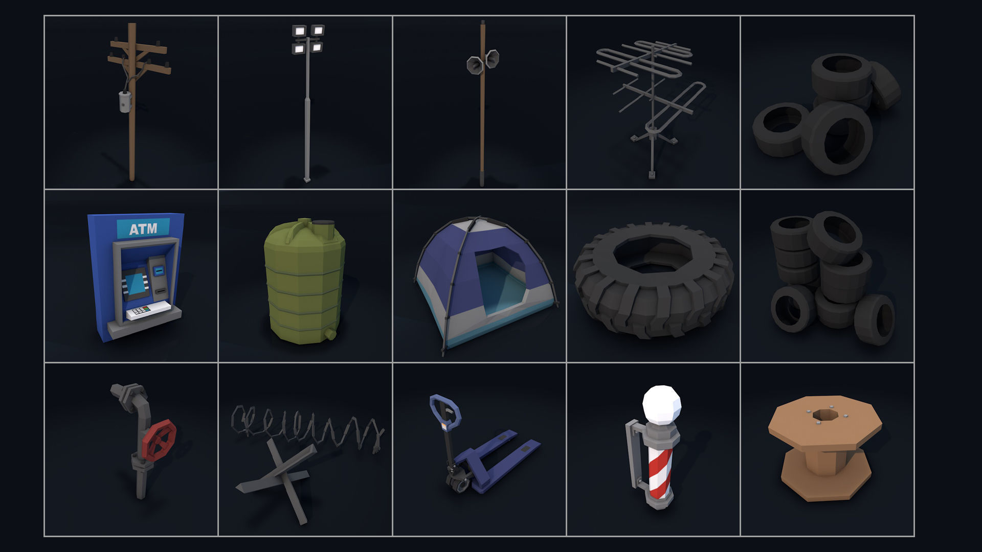 Low Poly City Mega Pack 2 Collection Low-poly 3D model_28