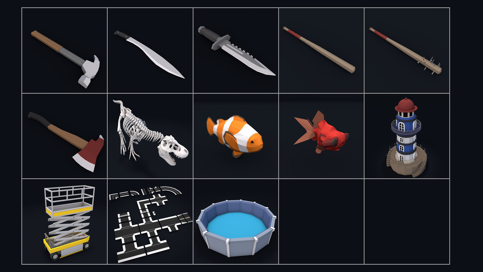 Low Poly City Mega Pack 2 Collection Low-poly 3D model_46