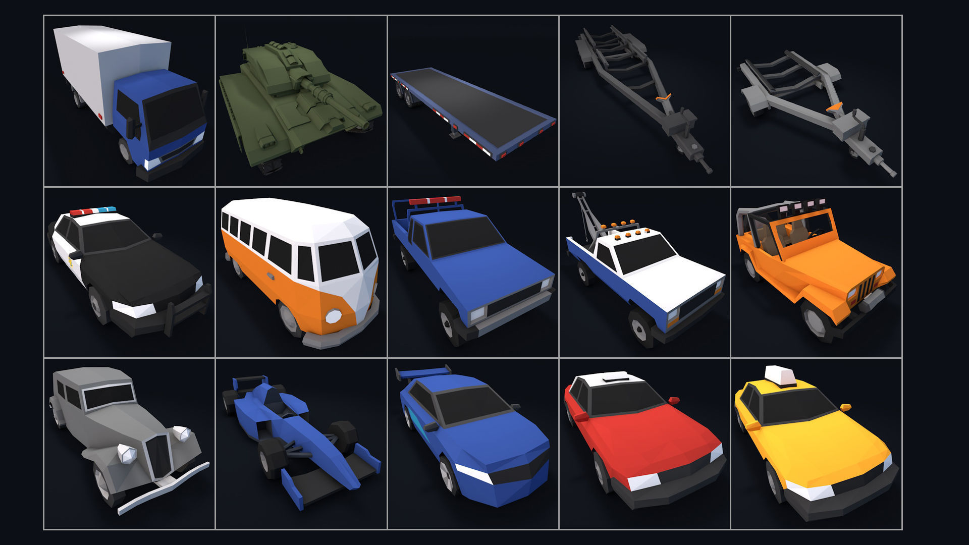 Low Poly City Mega Pack 2 Collection Low-poly 3D model_68