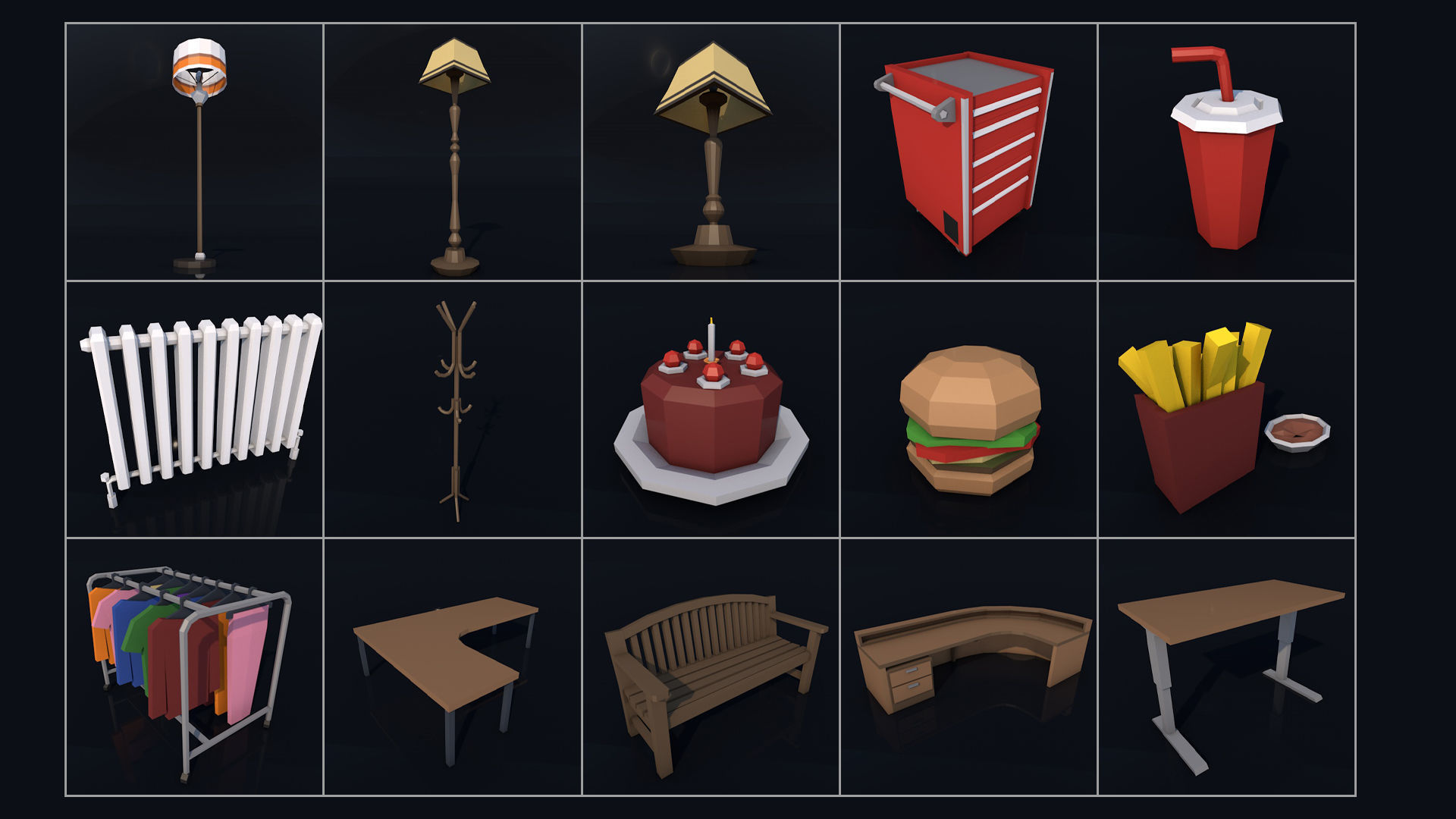 Low Poly City Mega Pack 2 Collection Low-poly 3D model_59