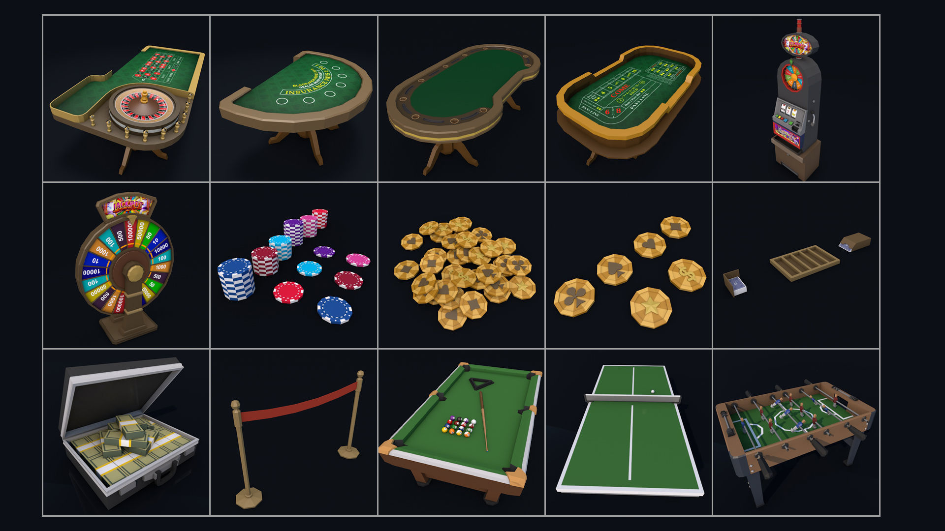 Low Poly City Mega Pack 2 Collection Low-poly 3D model_26