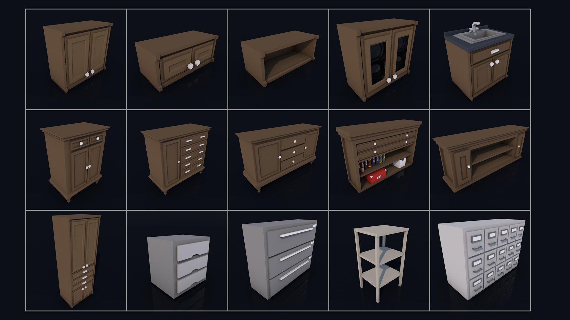 Low Poly City Mega Pack 2 Collection Low-poly 3D model_25