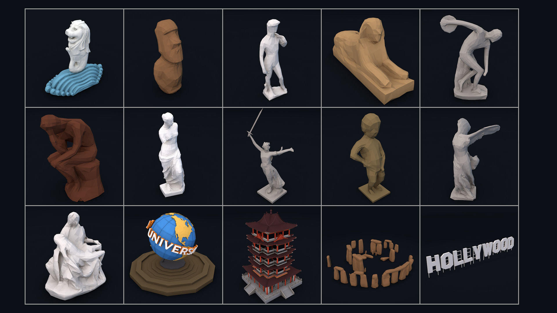 Low Poly City Mega Pack 2 Collection Low-poly 3D model_92