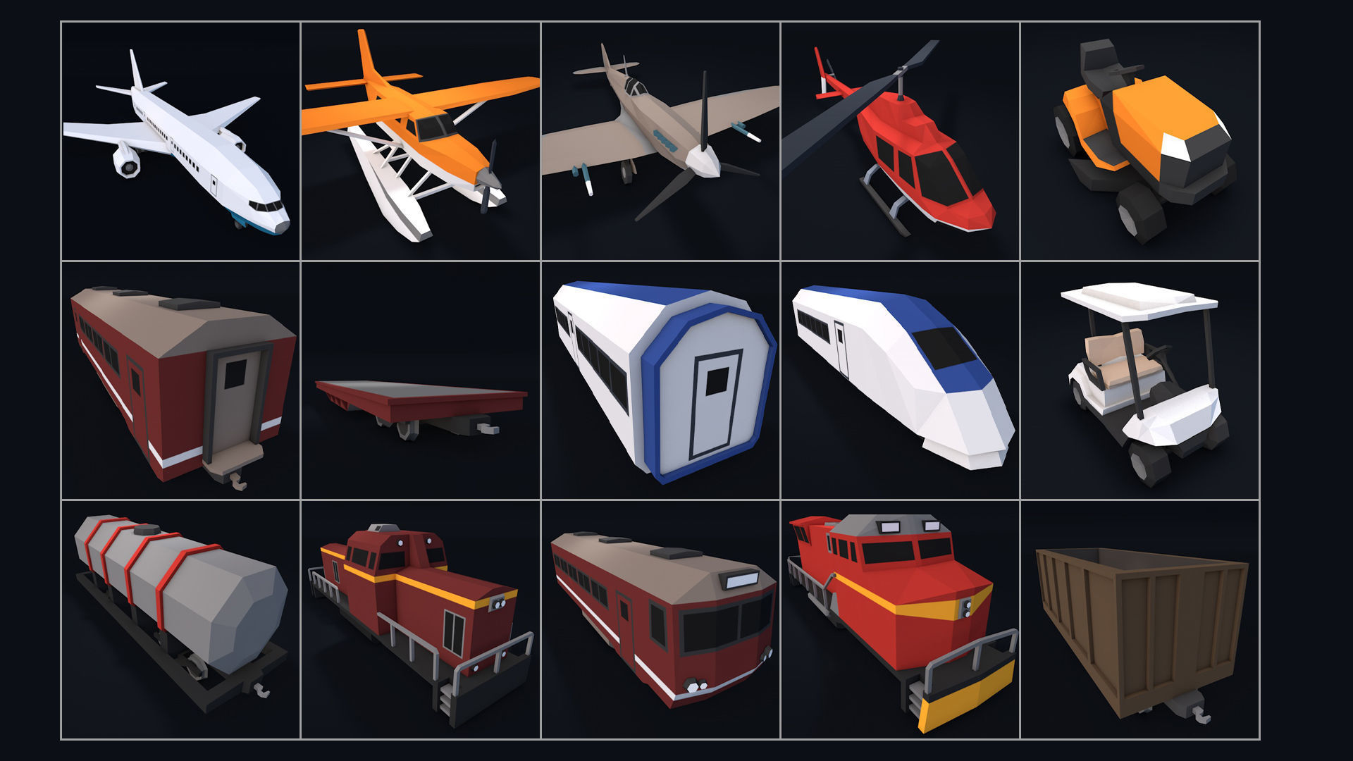 Low Poly City Mega Pack 2 Collection Low-poly 3D model_49