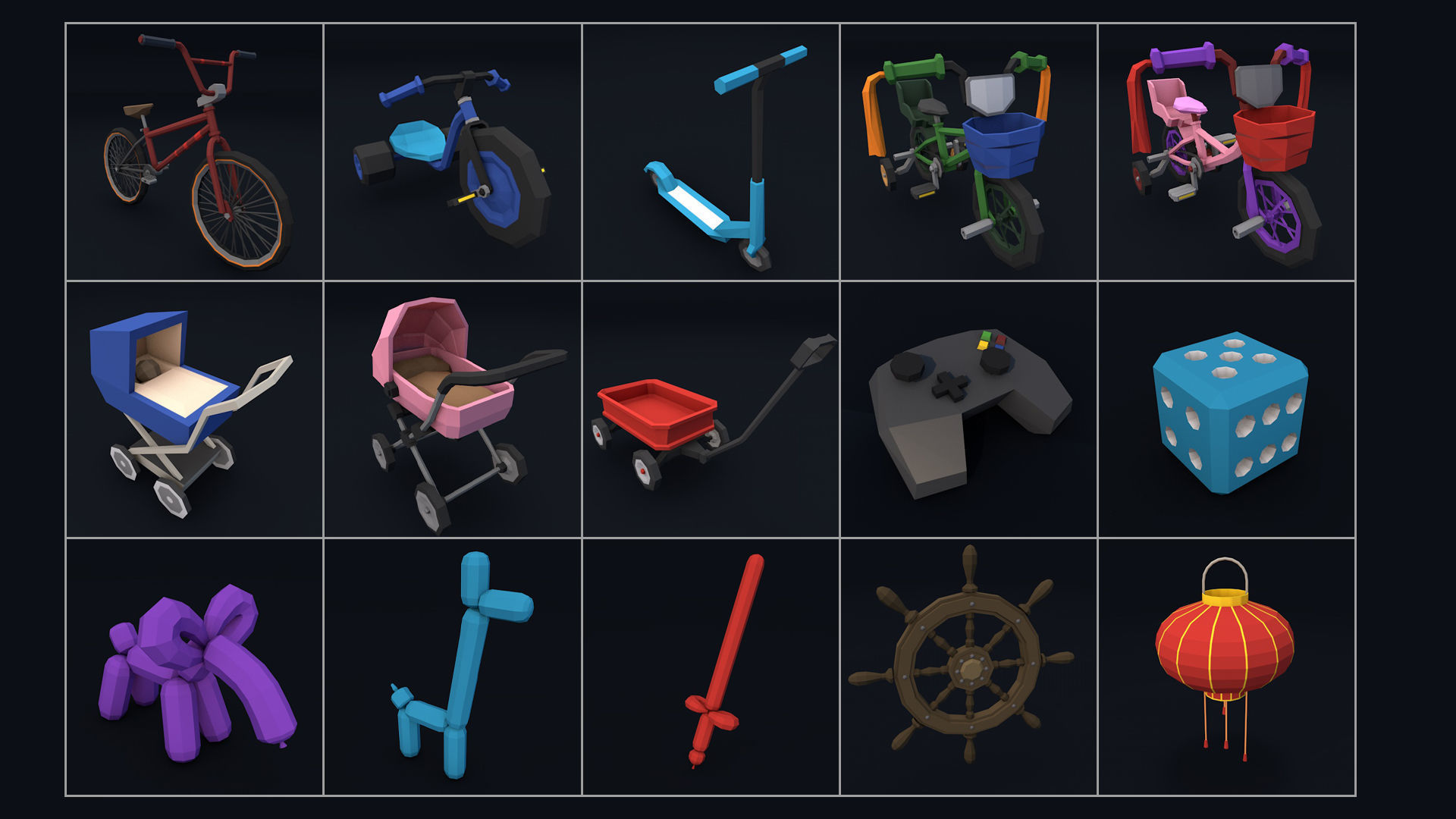 Low Poly City Mega Pack 2 Collection Low-poly 3D model_66