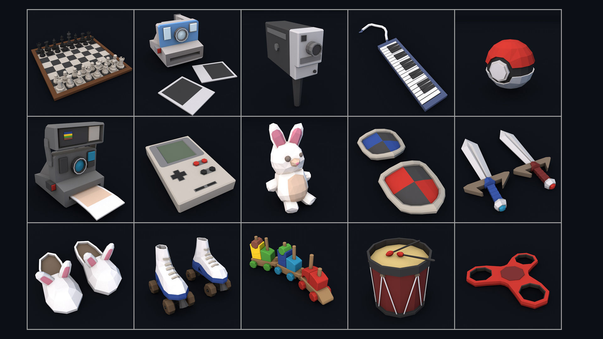 Low Poly City Mega Pack 2 Collection Low-poly 3D model_86