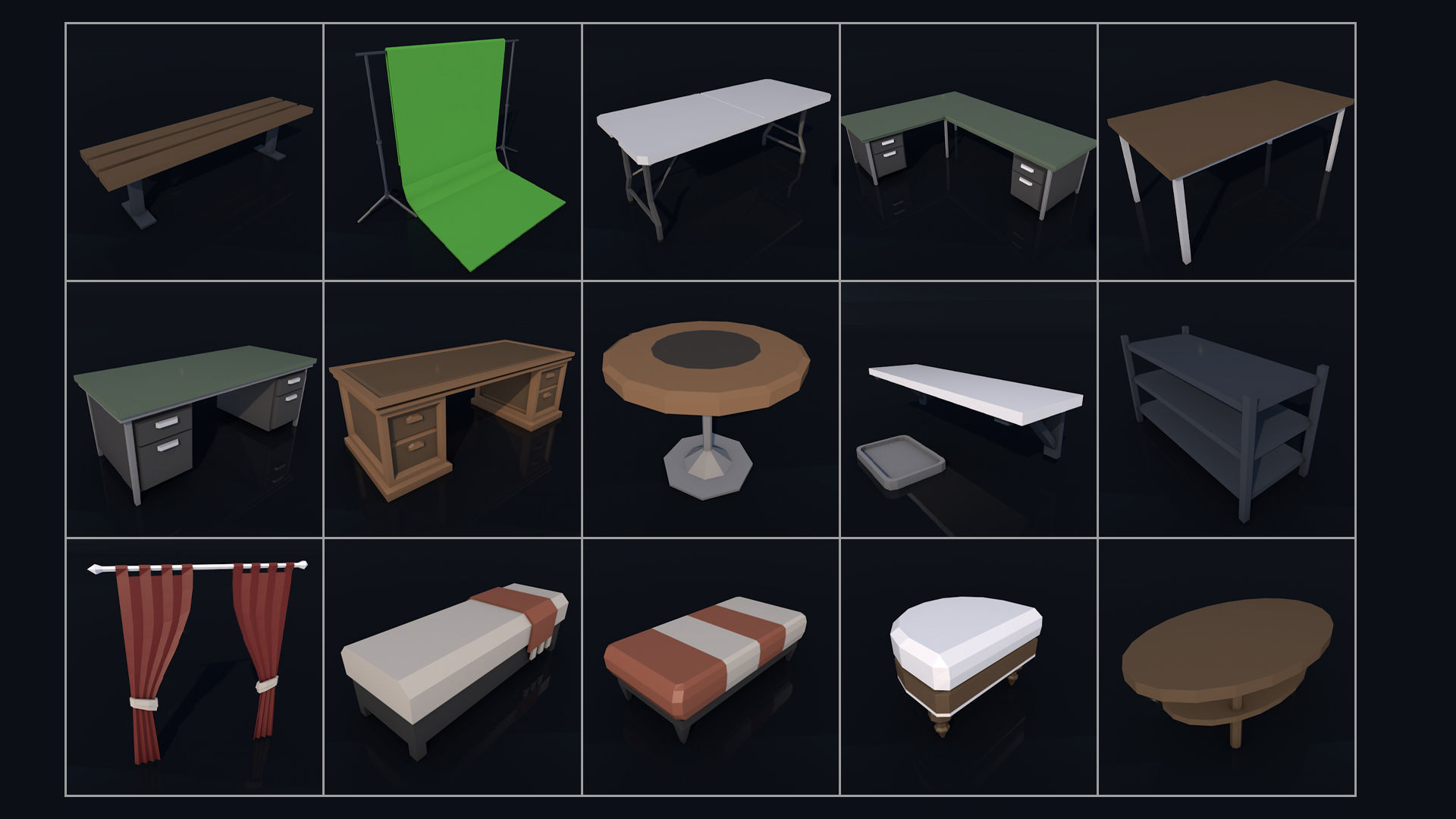 Low Poly City Mega Pack 2 Collection Low-poly 3D model_35