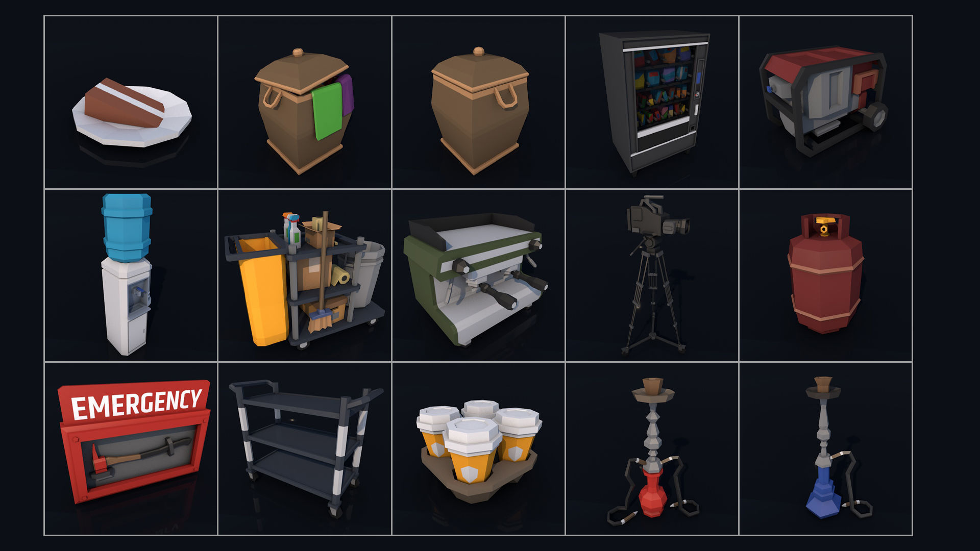 Low Poly City Mega Pack 2 Collection Low-poly 3D model_74