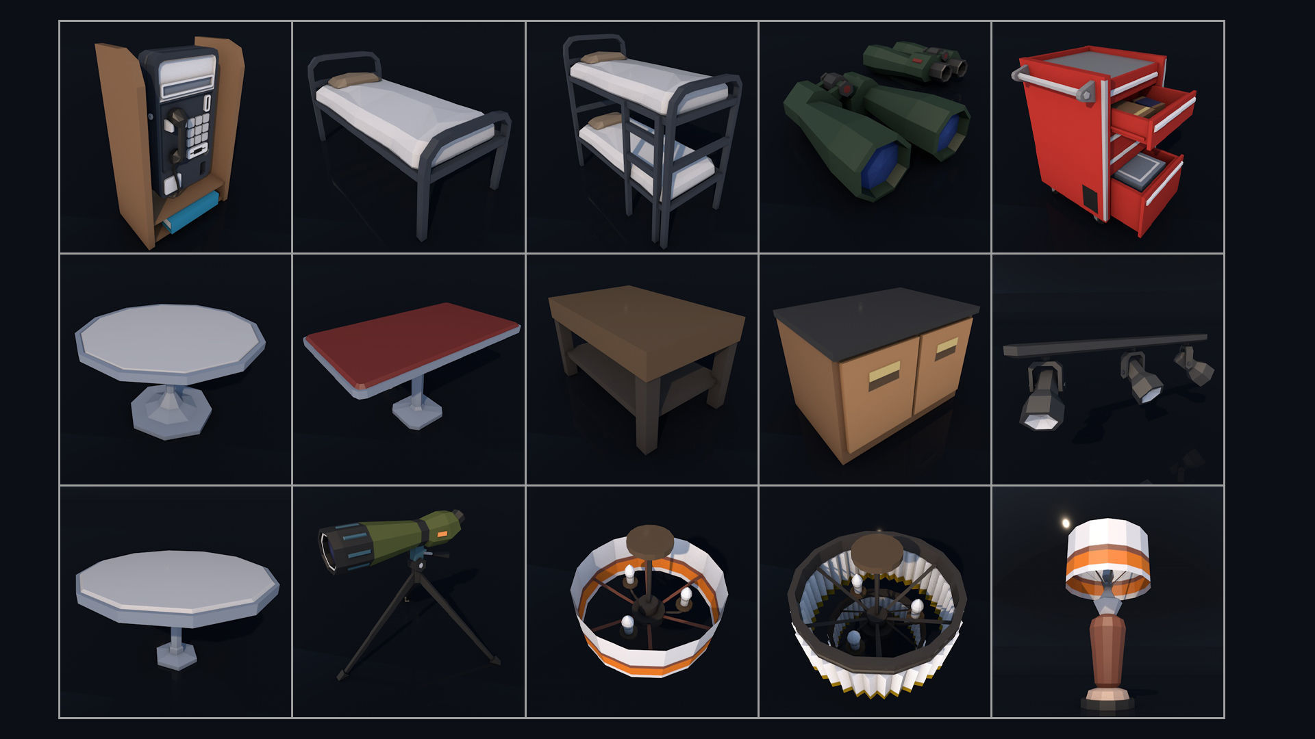 Low Poly City Mega Pack 2 Collection Low-poly 3D model_56