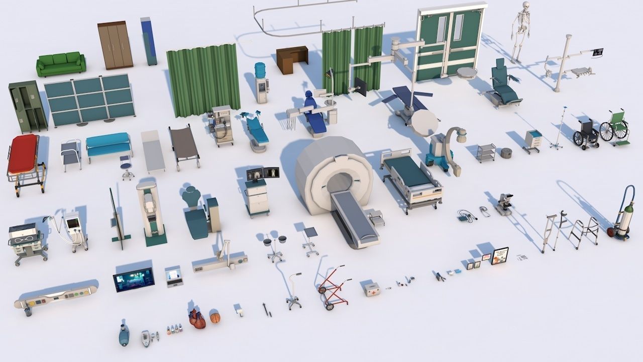 Low Poly City Mega Pack 2 Collection Low-poly 3D model_9