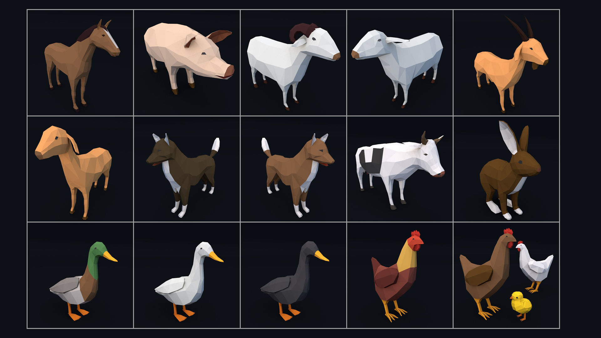 Low Poly City Mega Pack 2 Collection Low-poly 3D model_71