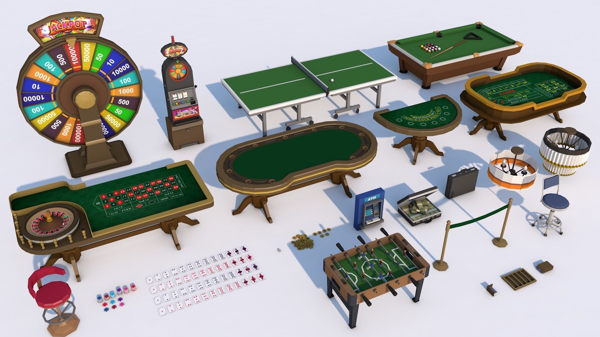 Low Poly City Mega Pack 2 Collection Low-poly 3D model_17