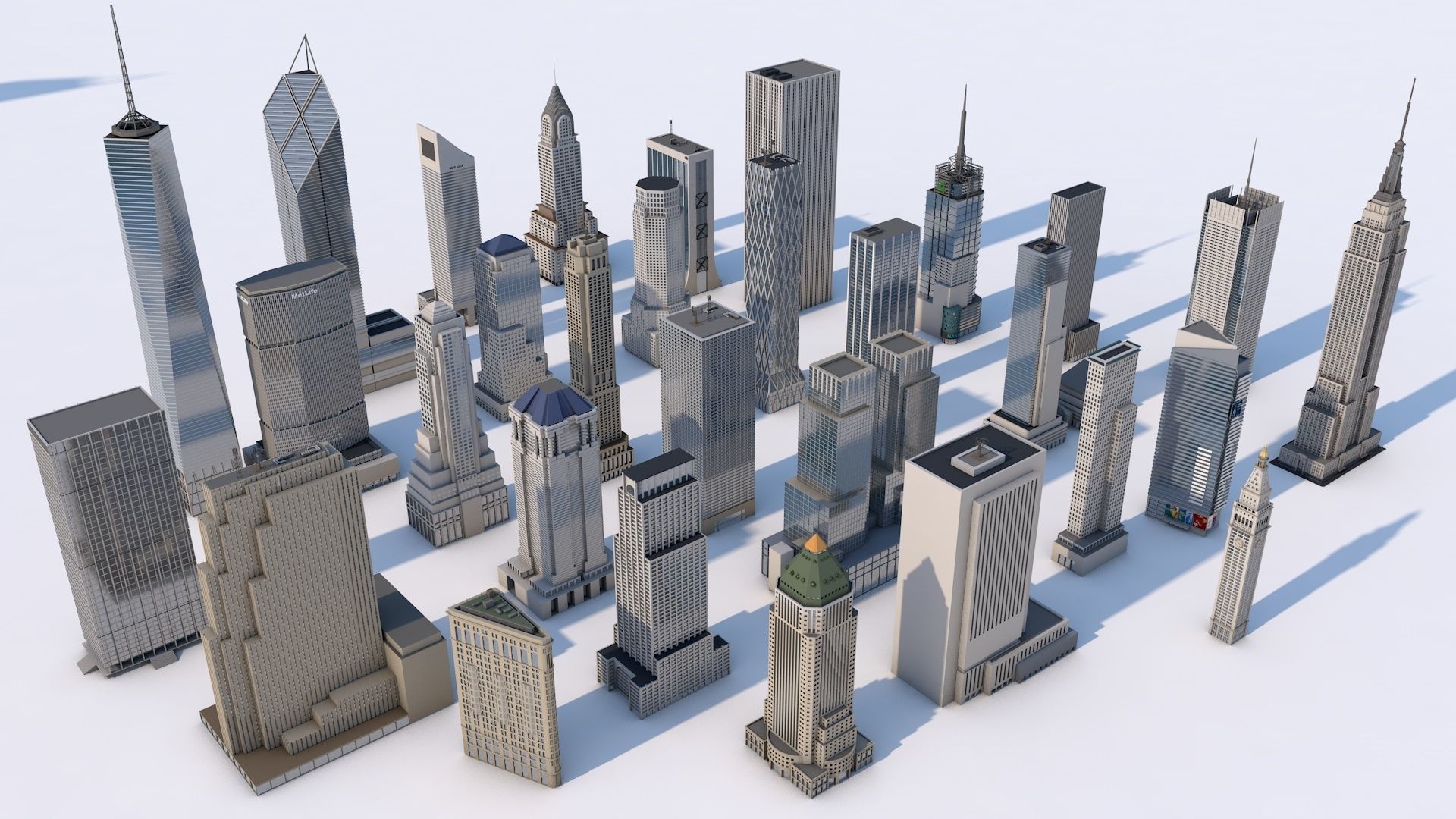Low Poly City Mega Pack 2 Collection Low-poly 3D model_3