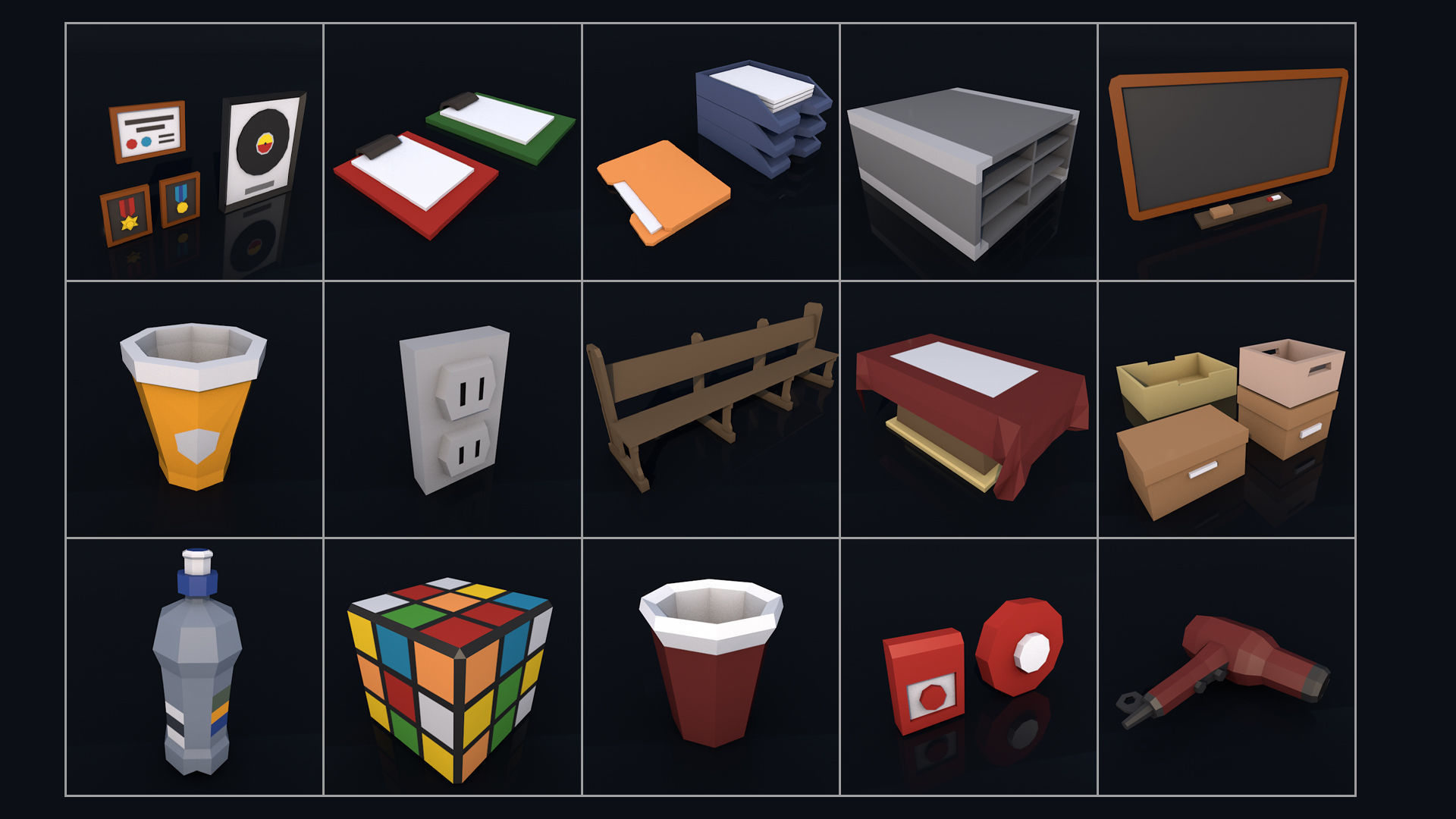 Low Poly City Mega Pack 2 Collection Low-poly 3D model_43