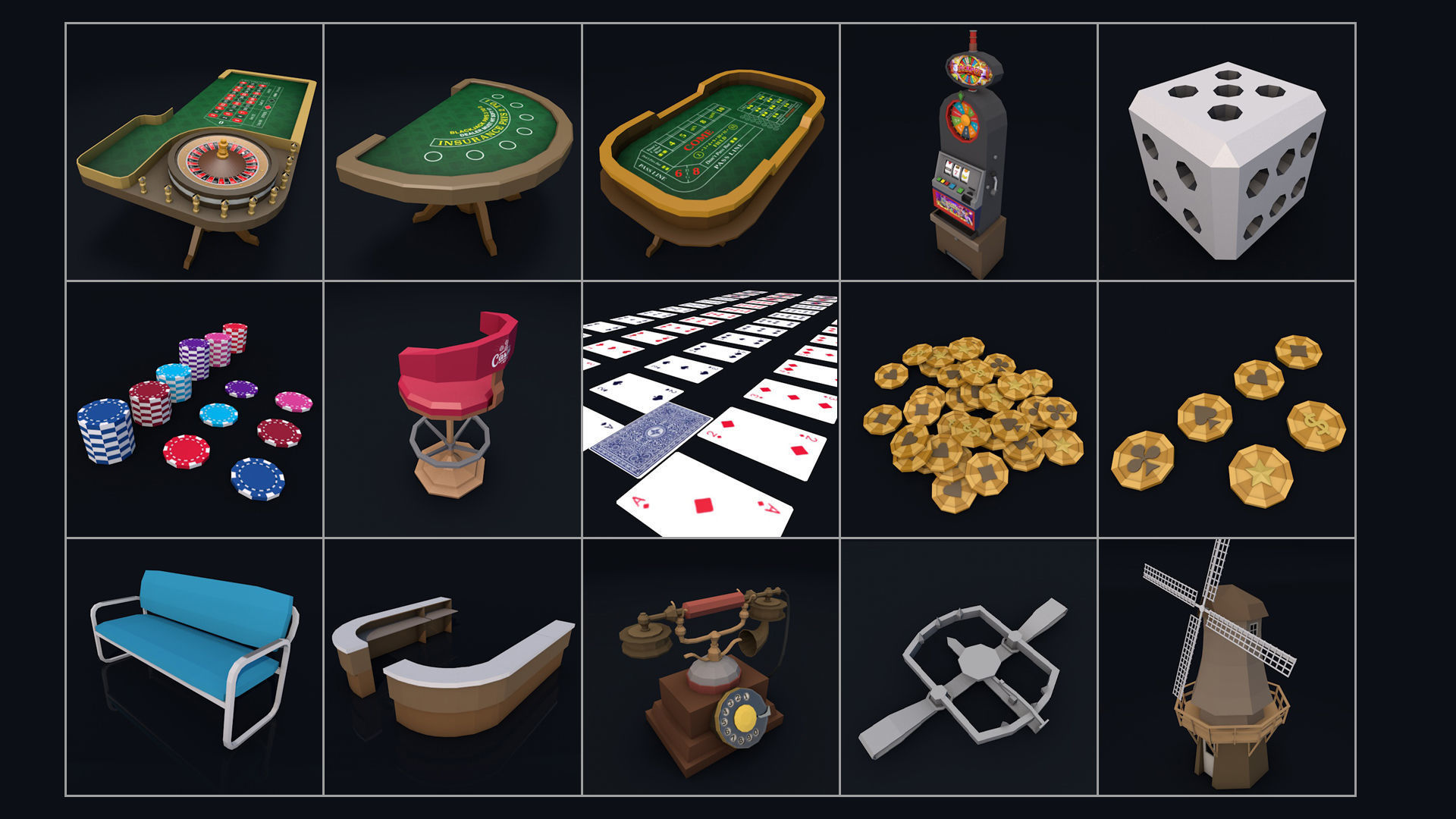 Low Poly City Mega Pack 2 Collection Low-poly 3D model_81