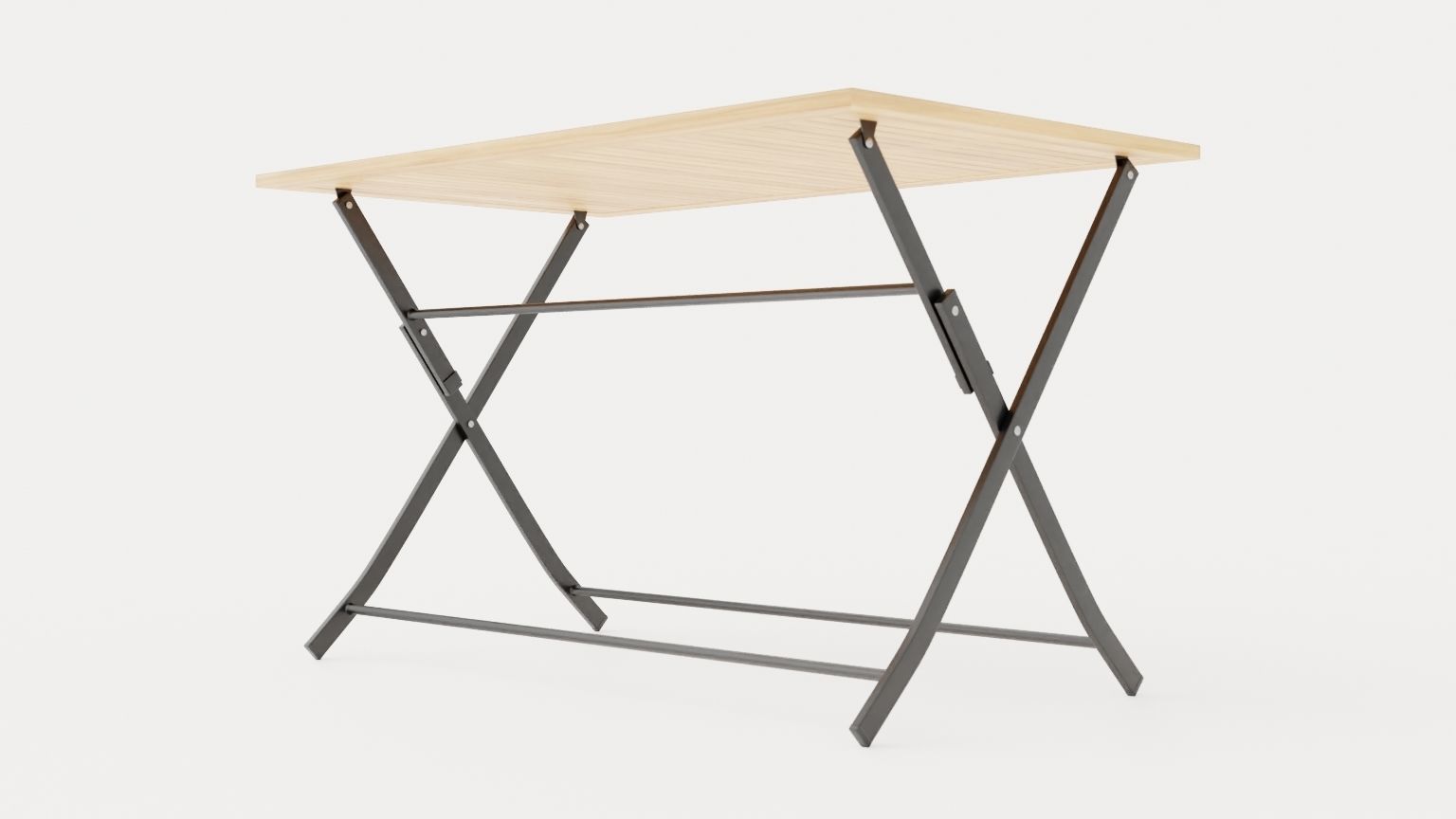 Nice folding table Low-poly 3D model_3