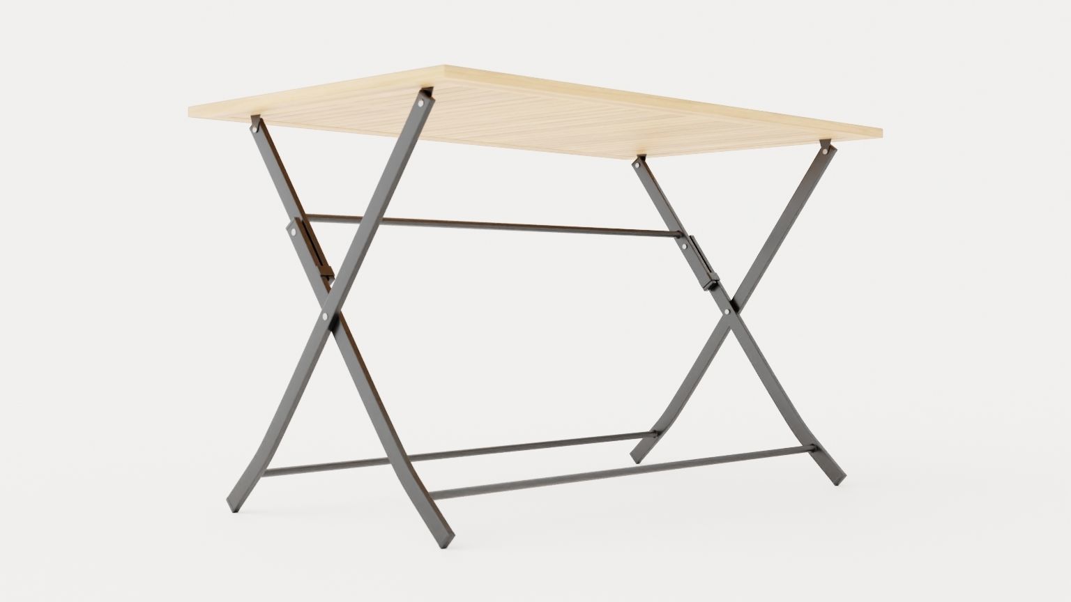 Nice folding table Low-poly 3D model_1