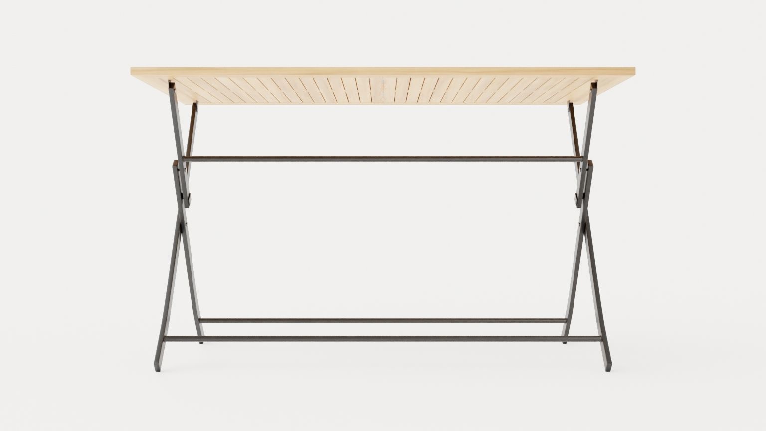 Nice folding table Low-poly 3D model_4