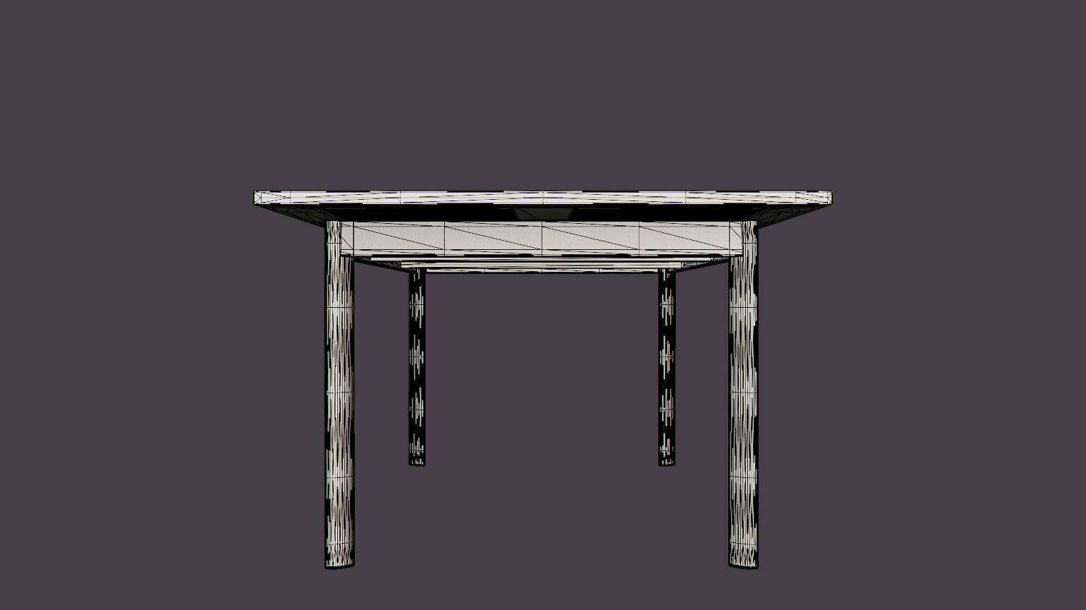 Nice dining table Low-poly 3D model_5