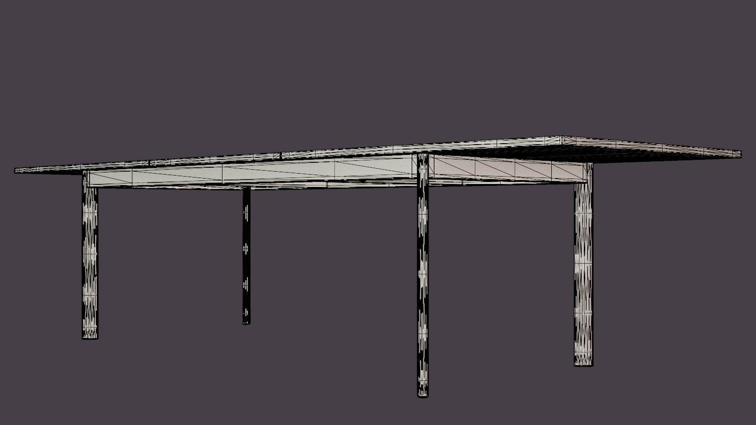 Nice dining table Low-poly 3D model_6