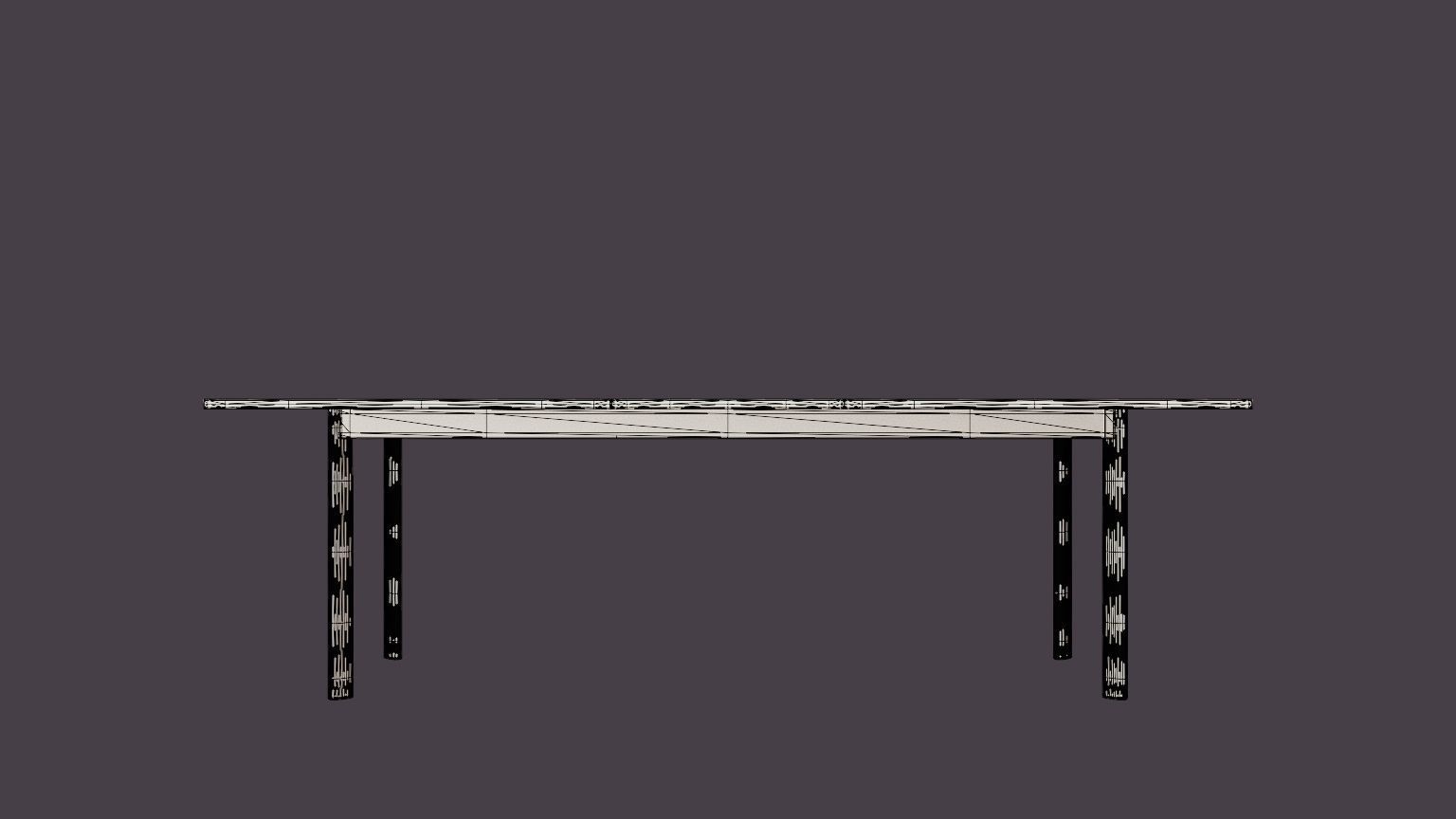 Nice dining table Low-poly 3D model_5