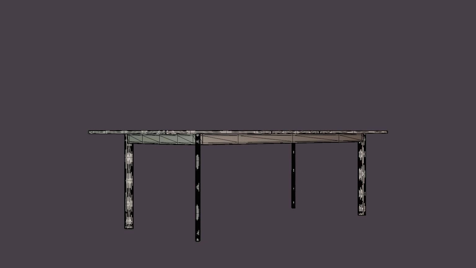 Nice dining table Low-poly 3D model_6