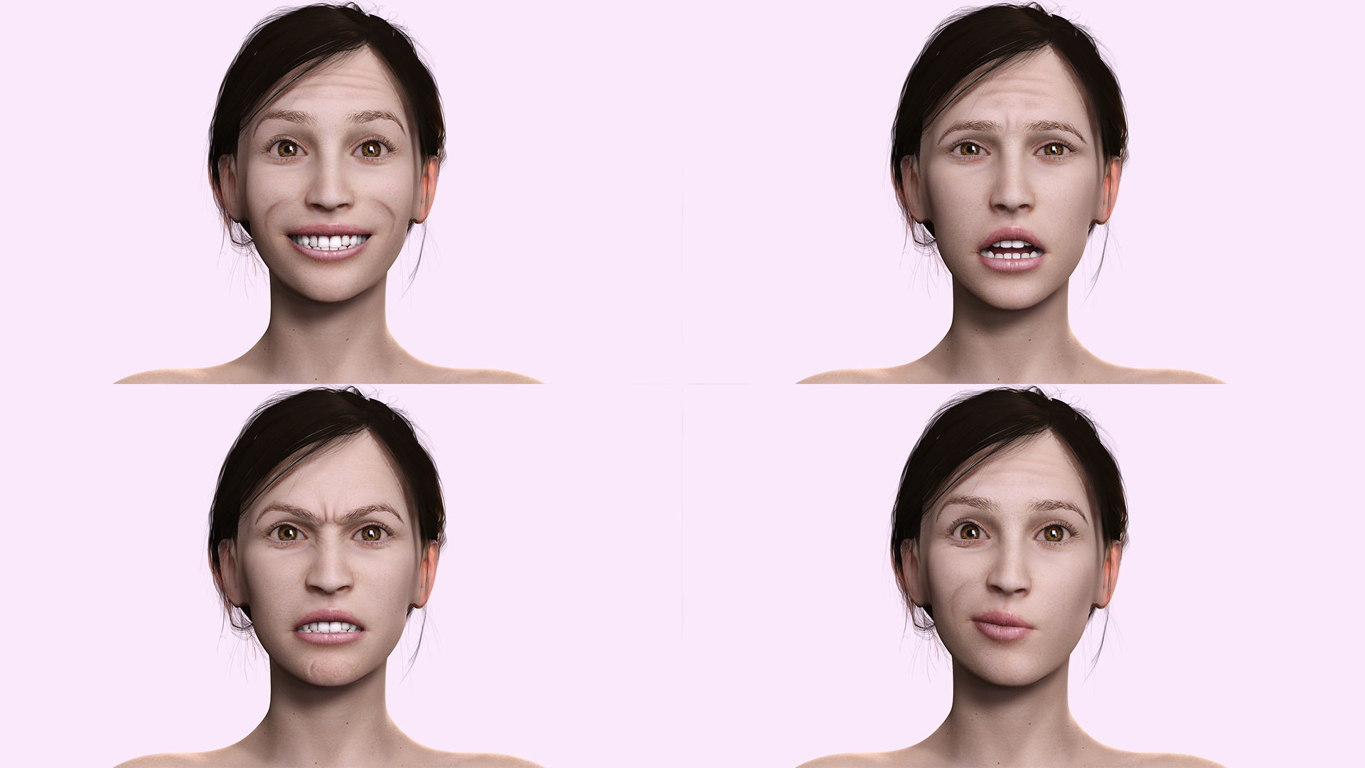 Isabella - Female Base Mesh Realistic Reference Low-poly 3D model_7