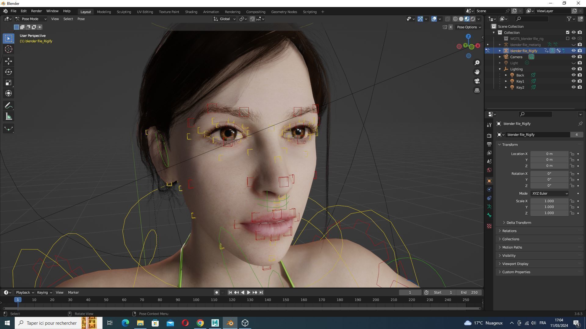 Isabella - Female Base Mesh Realistic Reference Low-poly 3D model_20