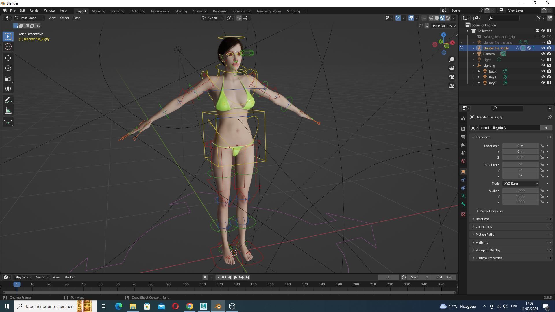 Isabella - Female Base Mesh Realistic Reference Low-poly 3D model_19