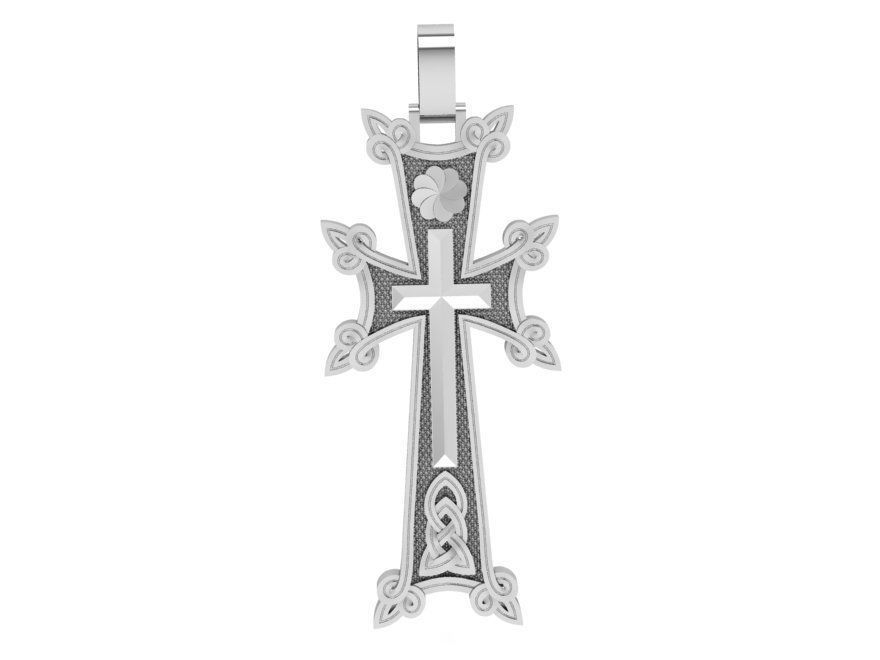 Cross Pendant 3888 3D print model_2