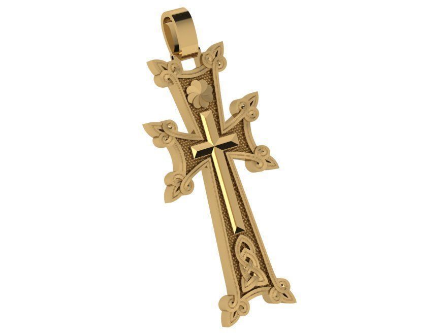 Cross Pendant 3888 3D print model_1