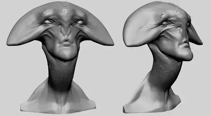 Creature Bust C 3D print model