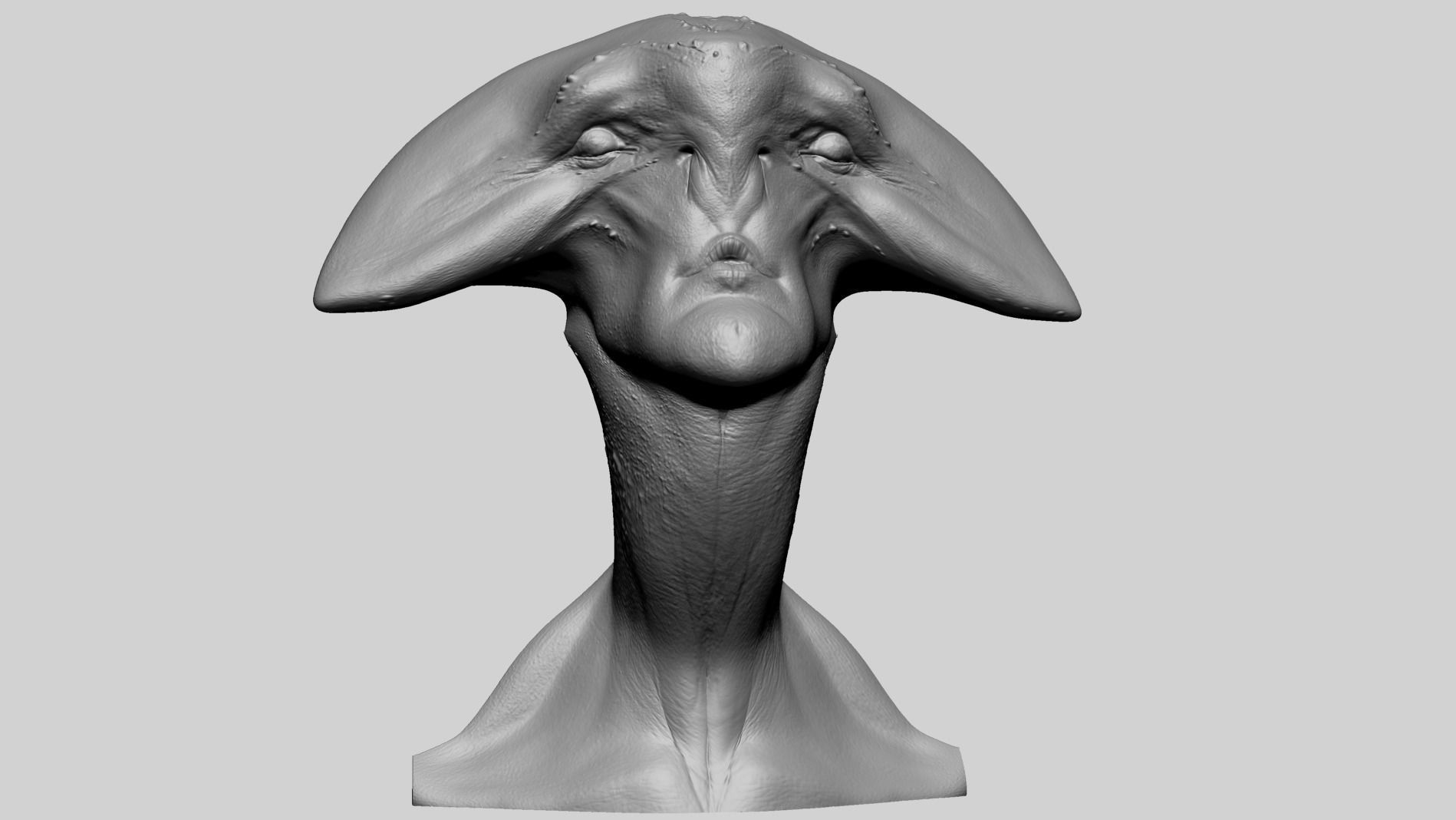 Creature Bust C 3D print model_8
