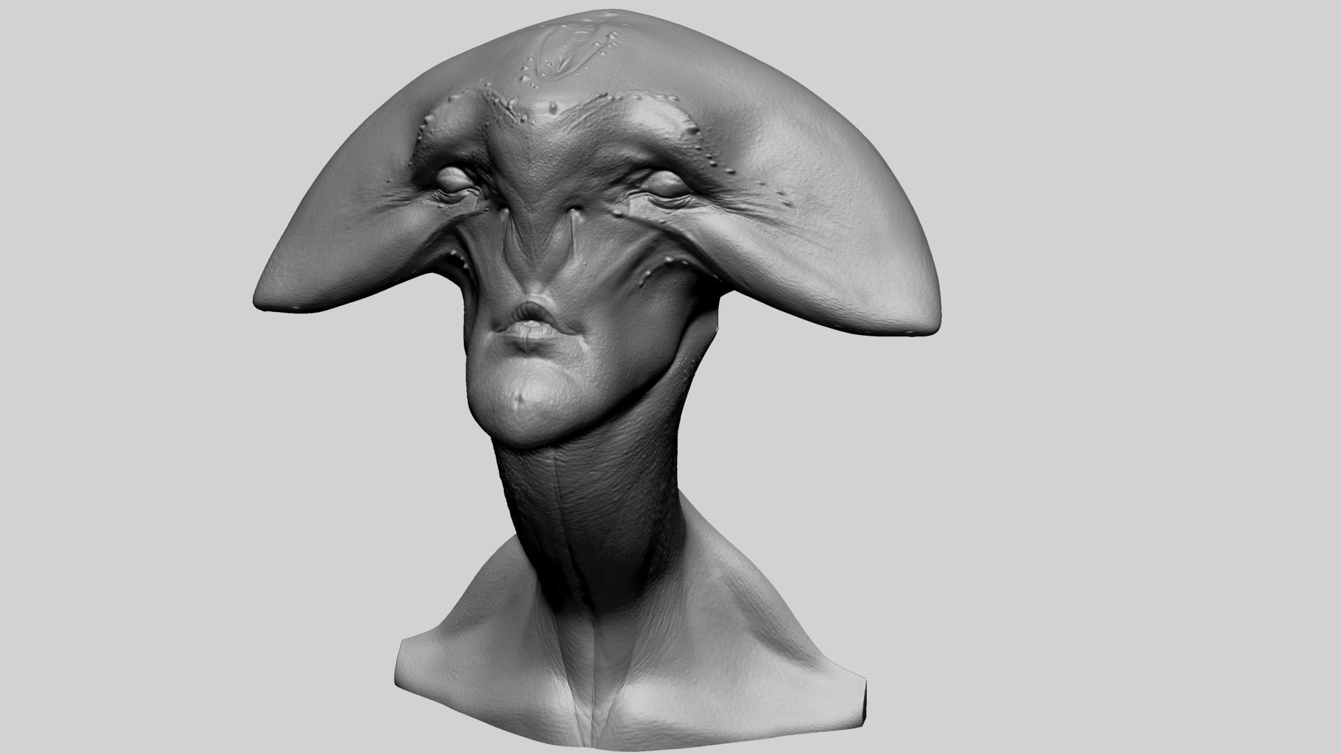 Creature Bust C 3D print model_7