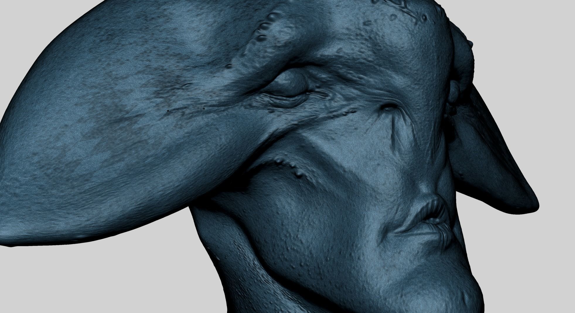 Creature Bust C 3D print model_10